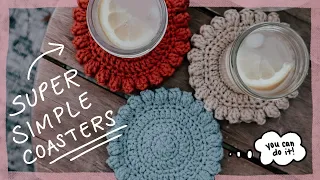 Easy Crochet Coaster Pattern for Beginners | Free Stash Busting Project