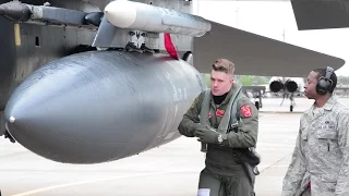 READY FOR ACTION! F-15 Pilots & Ground Crews Prepare For Takeoff.