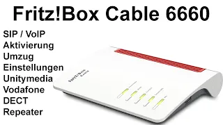 Fritz!Box 6660 Cable Umzug Installation, Ersteinrichtung, Einstellungen, Repeater und DECT verbinden