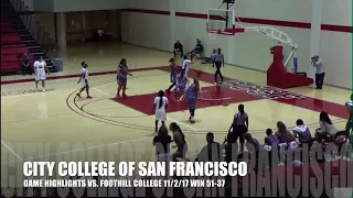 HIghlights: CCSF vs. Foothill 11/2/17