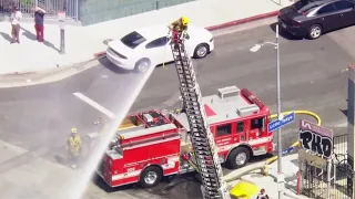 LAFD battles massive fire in DTLA