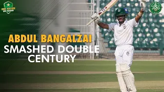 Abdul Bangalzai Smashed Double Century | Balochistan vs CP | Quaid e Azam Trophy 2021 | PCB | MA2T