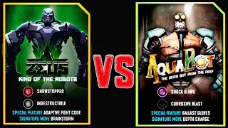 REAL STEEL WRB Zeus VS Aquabot New Robots UPDATE (Живая Сталь)