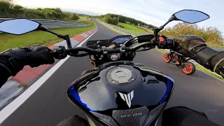 Dangerous Session with a CRASH On The Nürburgring| SUPERVIEW | Yamaha MT-09SP FULL AKRAPOVIČ