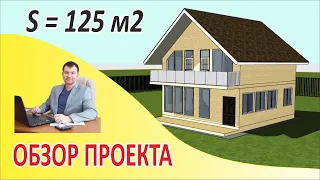 Проект дома 8х9м с мансардой из SIP панелей