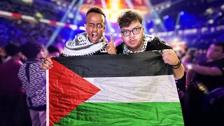 We raised the Palestinian flag in the KSI fight | with Aboflah