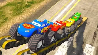 LIGHTNING MCQUEEN AND SPIDERMAN RACING CARS - GTA 5