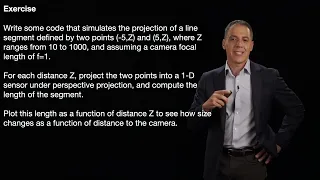 Image formation: pinhole camera: perspective projection, 2-D