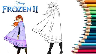 Frozen Elsa & Anna Coloring Pages | Disney Princess Coloring | Frozen 2 | Elsa Coloring