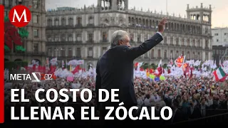 ¿Cuánto cuesta realizar un mitin en el Zócalo?