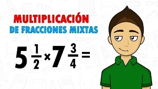 MULTIPLICACIÓN DE FRACCIONES MIXTAS Super fácil - Para Principiantes