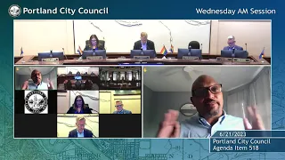 Portland City Council Meeting AM Session 6/21/23