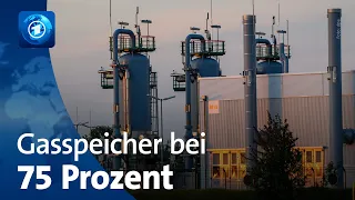 Energiekrise: Gasspeicher in Deutschland zu mehr als 75 Prozent gefüllt