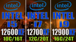 INTEL i5 12600KF vs INTEL i7 12700KF vs INTEL i9 12900KF || DDR 5 RAM || PC GAMES BENCHMARK ||