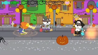 Бегемоты на хеллоуине,охота на конфеты!!!