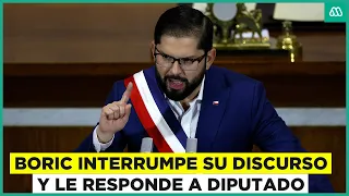 "No señor, no mienta": Boric interrumpe su discurso y le responde a diputado en Cuenta Pública