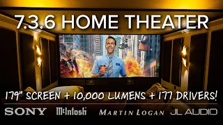 MASSIVE 7.3.6 Home Theater w/ 179" Screen & 177 Drivers! | Martin Logan, Sony, JL Audio, McIntosh
