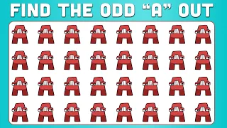 Find The Odd '"A" Out | Spot the Difference Alphabet Lore Character | How Good Are Your Eyes