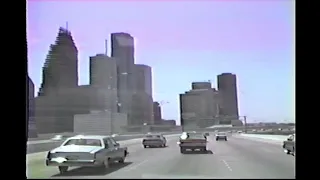 Driving Past Downtown Houston April 1983