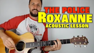 Roxanne Acoustic Guitar Lesson By The Police