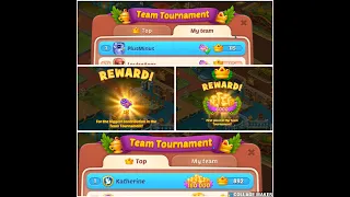 First place in Team Tournament With 6000 Coins and 5 Bomb and Rocket as Reward ❤🥇😍😀