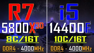 INTEL i5 14400F vs RYZEN 7 5800X3D || PC GAMES TEST ||