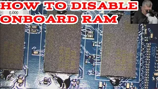 How to disable onboard RAM Memory on your laptop - Coming on with no picture? This can be a reason