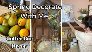 Spring Decorate With Me | Spring Coffee Bar Decor