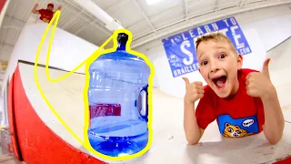 Father & Son GIGANTIC BOTTLE FLIPS / Epic Trick Shots!