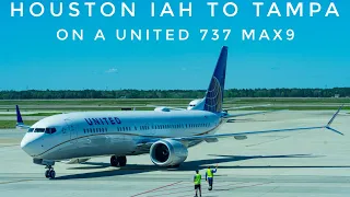 Houston to Tampa on a United Airlines Boeing 737 MAX9!