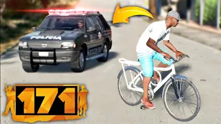 171 - NEM GRAU DE BIKE A POLICIA PERDOA, FUGA INSANA DE BICICLETA NO GTA BRASILEIRO!!