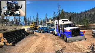 Uphill Off Road with 39.000 lb Stamper Machine - American Truck Simulator - Logitech G29 Setup