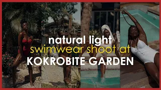 EPIC KOKROBITE GARDEN NATURAL LIGHT SWIMWEAR PHOTOSHOOT CANON 5D Mark IV + 50mm f/1.8 stm BTS