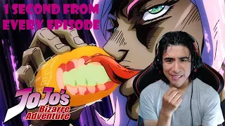 1 Second From Every Episode Of JoJo's Bizarre Adventure Reaction | Anime Reaction