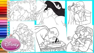 Coloring Disney Princes & Princesses - COMPILATION Coloring Pages for kids