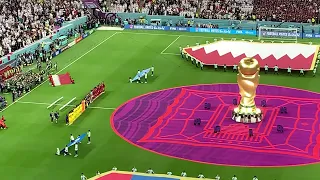 Qatar World Cup 2022 - Match 1 - Qatar vs Ecuador - player entrance and anthems