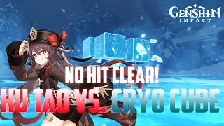 Hu Tao 1v1 Cryo Hypostasis - No Hit/Damage Taken Solo Clear (Level 90 Boss) | Genshin Impact