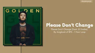 JUNG KOOK (정국) - Please Don't Change (Feat.  DJ Snake) (1 Hour Loop / 1시간)