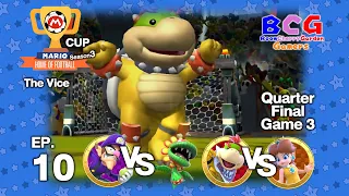 Mario Strikers Charged SS3 Cup EP 10 Quarter Final-G3 Waluigi VS Piranha , Bowser Jr. VS Daisy