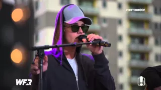 Justin Bieber singing All That Matters acoustic on the World Famous Rooftop - September 28, 2015