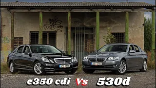 (f10) Bmw 530d  VS (w212) Mercedes E350 cdi ( 0 - 200 km/h )