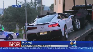 Corvette Crashes While Trying To Evade Police In Miami