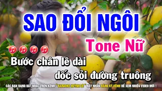 Karaoke Sao Đổi Ngôi - Tone Nữ Em | Nhạc Sống Huỳnh Lê