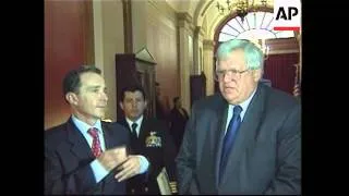 Colombian President meets Daschle