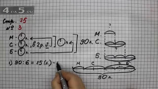 Страница 75 Задание 3 – Математика 3 класс Моро – Учебник Часть 2