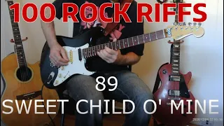 100 Guitar Riffs In One Take ( Tabs Link Available For All 100 Riffs )