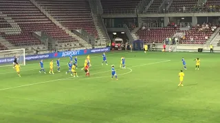 Dinamo Kiev vs Aris Thessaloniki corner kick Aris