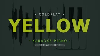 Yellow Coldplay Karaoke Piano Female Key