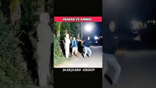 POV:-HUMAN VS ANIMAL👊👻 | hanuman} #short #shorts #hanumanji #bajrangbali #ghost #prank #viral #video