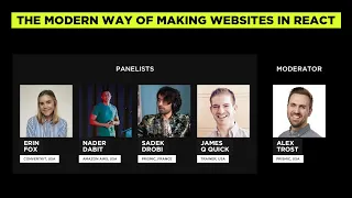 Panel Discussion: The Modern Way of Making Websites in React – React Summit Remote Edition 2021